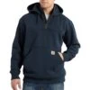 'Carhartt' Men's Rain Defender®Paxton Heavyweight 1/4 Zip Hooded Mock Sweatshirt - Navy -Best Sportswear Store 100617472 MF18 1024x1024@2x
