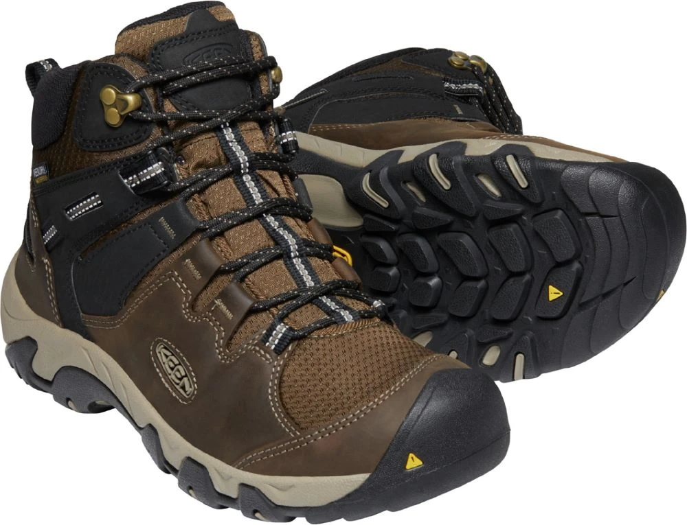 'Keen Outdoor' Men's Steens WP Leather Mid Hiker - Canteen / Black 6 'Keen Outdoor' Men's Steens WP Leather Mid Hiker - Canteen / Black - Image 4