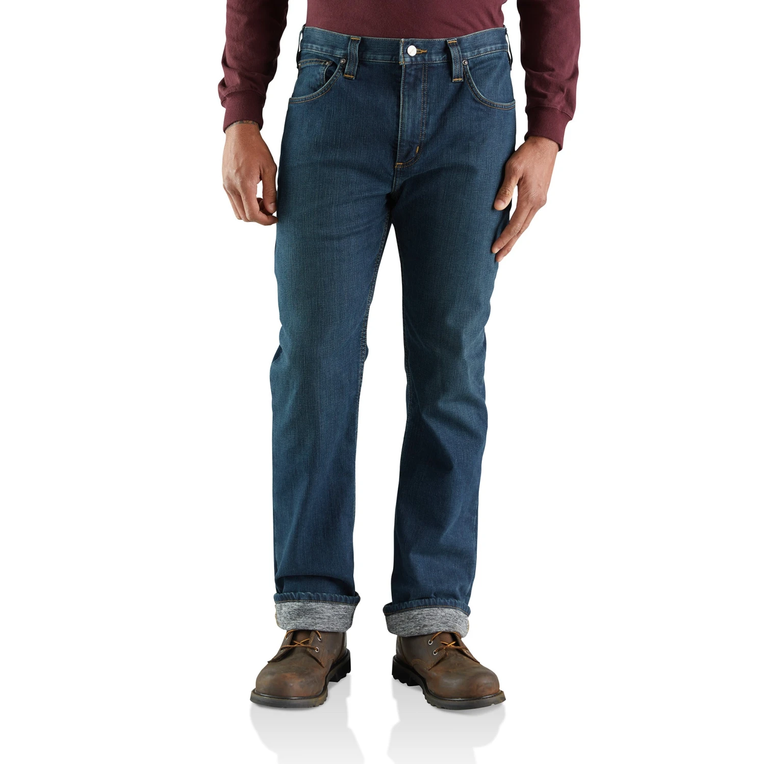'Carhartt' Men's Rugged Flex Relaxed Knit Lined Straight Jean - Superior 3 'Carhartt' Men's Rugged Flex Relaxed Knit Lined Straight Jean - Superior