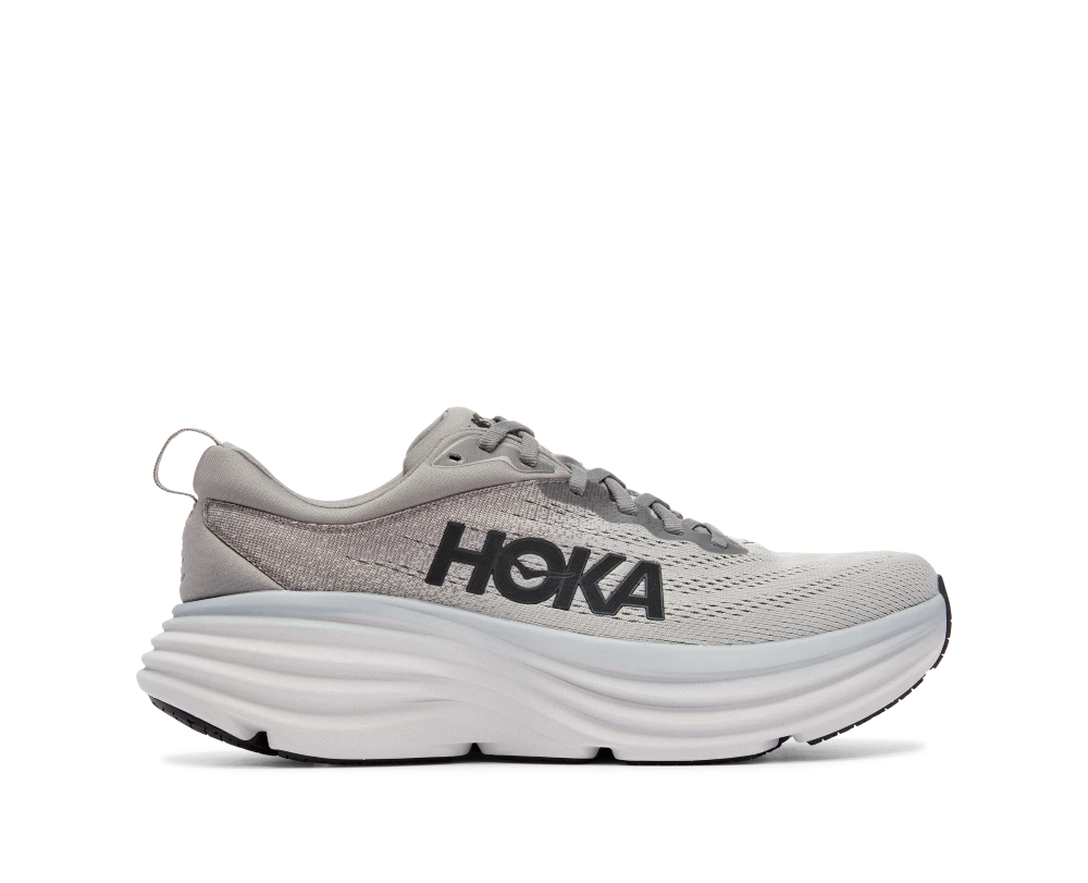 'HOKA' Men's Bondi 8 - Sharkskin / Harbor Mist (Wide) 6 'HOKA' Men's Bondi 8 - Sharkskin / Harbor Mist (Wide) - Image 4