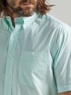 Wrangler 'George Strait' Men's Print Relaxed Fit Button Down - Mint Paisley 7 Wrangler 'George Strait' Men's Print Relaxed Fit Button Down - Mint Paisley -Best Sportswear Store 112324895 ALT2 1024x1024@2x