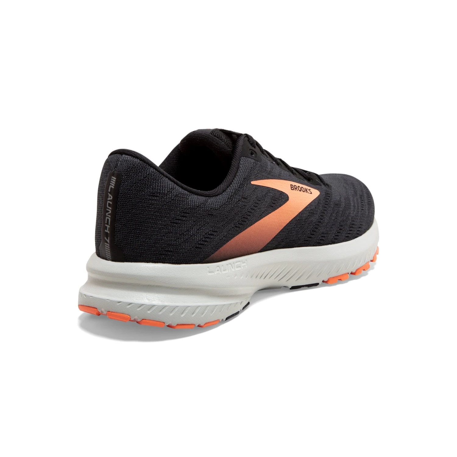 'Brooks' Women's Launch 7 - Black / Cantaloupe 4 'Brooks' Women's Launch 7 - Black / Cantaloupe - Image 3