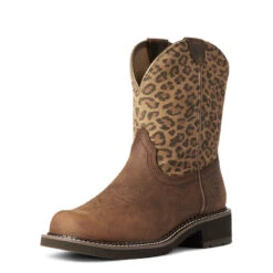 'Ariat' Women's Fatbaby Heritage - Distressed Brown / Leopard -Best Sportswear Store F21 WMS WEST 10035861 3 4 front 1024x1024@2x