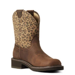 'Ariat' Women's Fatbaby Heritage - Distressed Brown / Leopard -Best Sportswear Store F21 WMS WEST 10035861 medial 1024x1024@2x
