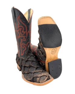 'Anderson Bean' Men's 13" HorsePower Top Hand Big Bass Square Toe - Pirarucu / Royal Blue Mad Dog -Best Sportswear Store HP80066 1024x1024@2x