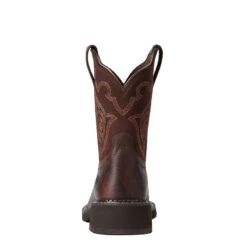 'Ariat' Women's 8" Fatbaby Heritage Tess Western Round Toe - Forest Brown / Jamocha -Best Sportswear Store S22 WMS WEST 10040264 heel 1024x1024@2x