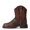 'Ariat' Women's 8" Fatbaby Heritage Tess Western Round Toe - Forest Brown / Jamocha -Best Sportswear Store S22 WMS WEST 10040264 side 1024x1024@2x