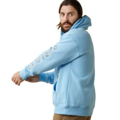 'Ariat' Men's Rebar Graphic Hoodie - Dutch Canal Heather / Alloy -Best Sportswear Store S23 MNS WORK 10043589 detail03 1024x1024@2x