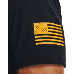 'Under Armour' Men's Freedom Flag T-Shirt - Black / Steeltown Gold -Best Sportswear Store s7.V5 1370810 003 SIDEDET 1024x1024@2x